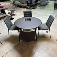 Walter Knoll - 4er Set Stuhl Liz 1311 Stoff Togba Lava Grau Gestell Bronze Schwarz Matt Pulverbeschichtet Mit Kunststoffgleitern - 3