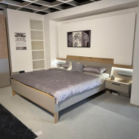 Disselkamp - Schlafzimmer Cuneo Balkeneiche Akzent Lack Taupe Grau Beige Griffe Smart Anthrazit Mit Beleuchtung - 9