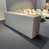 Spectral Smart Furniture - Sideboard Side Korpus Smart Lack Pepple Grau Front Glas Pepple Grau Deckplatte Glas Marmor Travertin Beige Glänzend - 2