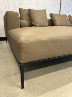 Walter Knoll - Sofagruppe Jaan Living 783 Leder Safari 1372 Clay Braun Grau Gestell Aluminium Schwarz Hochglanz Beschichtet Mit Kissen - 7