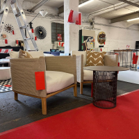 Kettal - 2er-Set Clubsessel Giro Teak Natur Inklusive Beistelltisch - 5