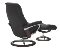 Stressless - Stressless Sunrise M Leder Paloma Rock Anthrazit Gestell Signature Metall Alu Poliert Holz Wenge Mit Hocker - 3