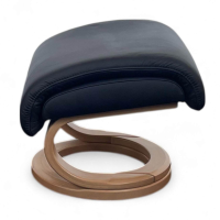 himolla - Sessel 7037 Zero Stress Echtleder Longlife Black Schwarz Gestell Buche Inklusive Hocker - 6
