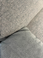 COR - Sofa Conseta Stoff 8156 Mint Grau Grün Füße Metallkufen Platin Feinstruktur - 4