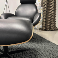 IP Design - Sessel Trinity Leder Space Schwarz 3 Nussbaum Geölt Sternfuß Schwarz Matt Manuell Verstellbar - 7