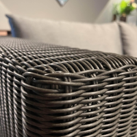 Stern - Corner sofa Fontana Outdoor wickerwork basalt gray cover silk gray frame aluminum - 11