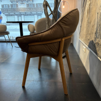 Freifrau - 3er-Set Armlehnstuhl Marie Leder Braun Gestell Holz Eiche - 7
