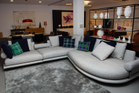 B&B Italia - Ecksofa Noonu Stoff Sara Anthrazit Melange 159 mit 12 Kissen - 5