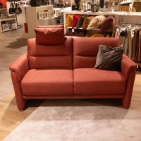 OrthoSedis - Polstergarnitur Stoff Ares Bordeaux Rot Fuß Aluminium Poliert Inklusive Kissen - 8