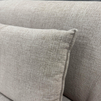 COR - Sofa Nook 36311 Innen Stoff 10121 Lehm Grau Außen Stoff 8231 Taupe Grau Beige Mit Rückenkissen Und Hocker - 8
