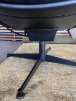 KFF - Sessel Faye Casual Leder Sauvage Schwarz 5 Sternfuß Metall Schwarz Inklusive Hocker - 6