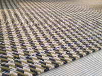 Kvadrat - Teppich 200x300 Dashes New Zealand Schurwolle 0931 Olive Rosa Schwarz Weiß 200x300 - 6