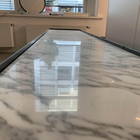 Interlübke - Sideboard Jorel Glas Anthrazit Abdeckplatte Marmor Arabescato - 7