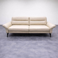 Johann Jakob - Sofa 3-Sitzer 1461 82B44 Leder 35 Mariposa Alabaster Gestell Metallfuß Pulverbeschichtet Anthrazit - 2