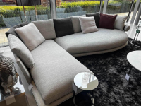 B&B Italia - Ecksofa Nanoo Stoff Sara Melange Grau Gestell Aluminium Poliert Inklusive Rückenkissen - 3