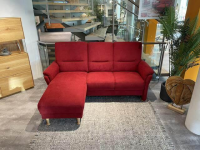 Gruber - Ecksofa Granada Stoff Titanum 7 Bordeaux Füße Massivholz Geölt - 3