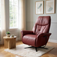 himolla - Sessel 8994 Cumuly Maxi M Leder Longlife 24 Rustika Oxblood Rot Gestell Metall Schwarz Mit Elektrischer Verstellung - 4