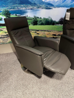 Activineo - Drehsessel Baccara Leder WM Anthrazit Drehteller Metall - 3