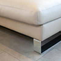 Erpo - Ecksofa Esparo 400 Bezug Leder I 43.210 Creme Kufen 8 HG Mit Kopfstütze Und Armlehnkissen - 4