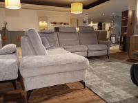 himolla - Ecksofa Planopoly 1468 Stoff 14 Aqua Clean 04 Stein Grau Füße Metall Anthrazit Pulverbeschichtet Mit Elektrischer Funktion - 7