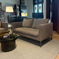 COR - Sofagarnitur Pilotis Sofa Und Sessel Leder 683 Taupe Braun Füße Schwarzchrom - 4