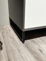 Musterring - Sideboard 2R Kara Frame Lack Weiß Und Mantelseiten Feinschliff Grigio Schwarz - 8