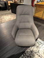 himolla - Polstergruppe Signa Leder Leonessa Artic 27 Grau Braun Füße Metall Schwarz - 9