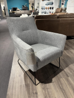 DFM - Sessel Dex Stoff 60 Light Grau Kufe Schwarz - 2