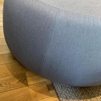 Tribù - Pouf Nomad Bezug Stoff Natté Carbon Sky Blau Grau Mit Dry Foam Gestell Kunststoff - 4