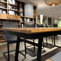 Team 7 - Essgruppe Nox Und Magnum Nussbaum Naturöl Leder 70241 Anthrazit Gestell Schwarz Matt - 4