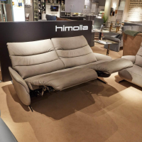 himolla - Sofa Houston 4051 Leder Leonessa Fjord Grau Metallkufe Anthrazit Pulverbeschichtet - 6