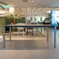 Zumsteg - Tisch Basso Gestell Edelstahl Platte Keramik Basalt - 8