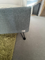 Hasena - Bett Ciara 7121 218 Stoff Kitana Aqua Himmelblau Grau Blau Füße Fasio Anthrazit ohne Rost ohne Matratzen - 5