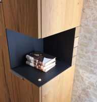 Voglauer - Wohnwand V-Alpin Eiche Altholz Furniert Glas Anthrazit - 17