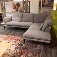 W. Schillig - Ecksofa Sherry Stoff R66 22 Dolphin Grau SK10 Fuß Metall Schwarz M99 Mit Kissen - 4