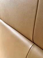 Posa - Komfort Bankteil Wandhängend Leder Terra Beige Mit Abnehmbarem Kopfteil - 4