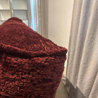 Edra - Sofa Grand Soffice Stoff 8214 57 Soft Nest Rot Polsterung Gellyfoam Und Daune Inklusive Hocker - 4