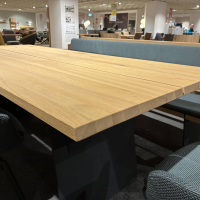 Wimmer - Essgruppe Zweigl Holz Rustikale Asteiche Bianco Stoff Q2 Individuals 66 Blau Gestell Metall RAL7021 Schwarzgrau - 8