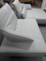 himolla - Polstergarnitur 1052 Stoff 24 Q2 Rustic Azuro Blau Grau Metallfüße Anthrazit Pulverbeschichtet - 2