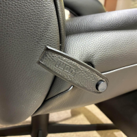 Jori - Sessel Symphony JR-7960 Mono-Move-Medi Leder Celia Nero 4-Sternfuß Schwarz Gewellt Lackiert Inkl. Kissen - 4