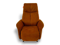 himolla - Relaxsessel 7358 Easy Swing S Stoff Microfaser Nevada Cognac Braun Sternfuß Bronze Pulverbeschichtet - 2