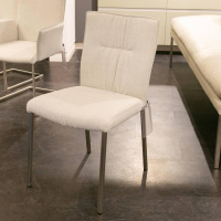 WK Wohnen - Polsterbank Mit Sessel Und 3 Stühlen Leder Toledo Perle Weiß Creme - 9