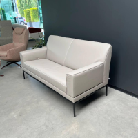 Jori - Sofa Glove Pure Leder Celia Egg Creme Füße Metall Schwarz Pulverbeschichtet Mit Verstellbaren Armlehnen - 2