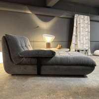 IP Design - Sofa Longchair Soulmate Stoff Thommy IP 1783-222 Grau mit Klapparmlehne - 5