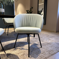 KFF - 4er Set Stuhl Giro Stoff Seven Water 2712 Blau Grau Sitz Stoff Mint 50 Grün Blau 4 Fuß Rundrohrgestell Anthrazit - 2