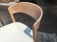 Team 7 - 4er Set Stuhl Mylon Leder L1 71018 Weiß Gestell Eiche Naturöl Weiß - 3