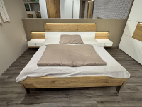 Thielemeyer - Schlafzimmer Milo Lack Weiß Wildeiche Massiv Gebürstet Mit LED Beleuchtung - 3