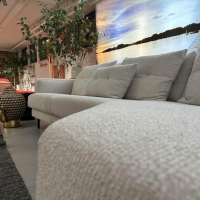 Raum.Freunde - Ecksofa Anesa Stoff Nolte 7250 Nature Cord Bouclé Beige Metallfuß Schwarz - 2