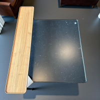 Cassina - 2er-Set Beistelltisch Torei Platte Amerikanischer Nussbaum Und Marmor Marquina Schwarz Gestell Metall Schwarz - 5