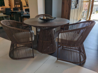 Eigene Herstellung - Varaschin Outdoor-Tischgruppe Tibidado Corton Bordo Marone Tisch mit 3 Stühlen - 7